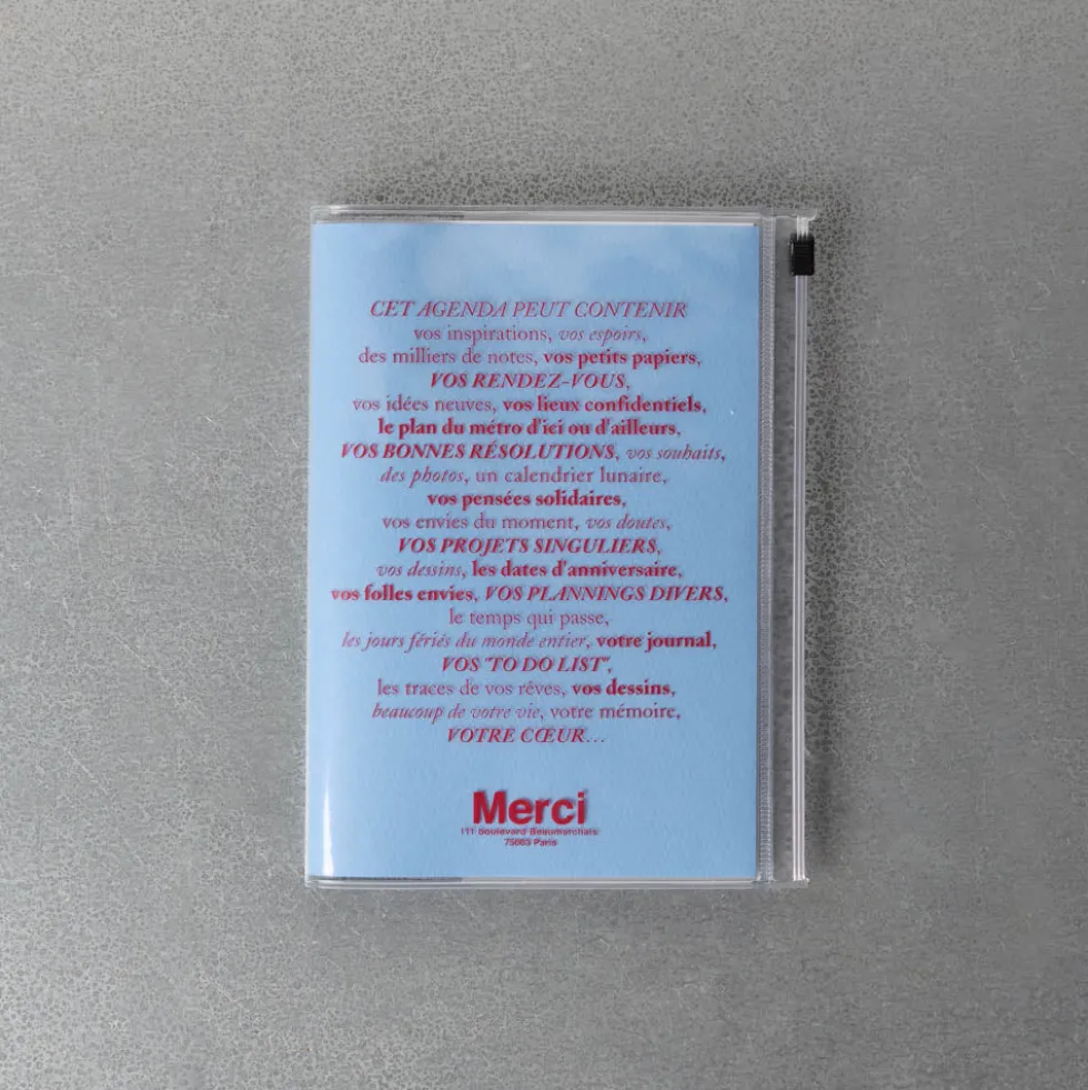 Agenda Merci Oct. 2026 - Déc. 2027 - Bleu Pastel