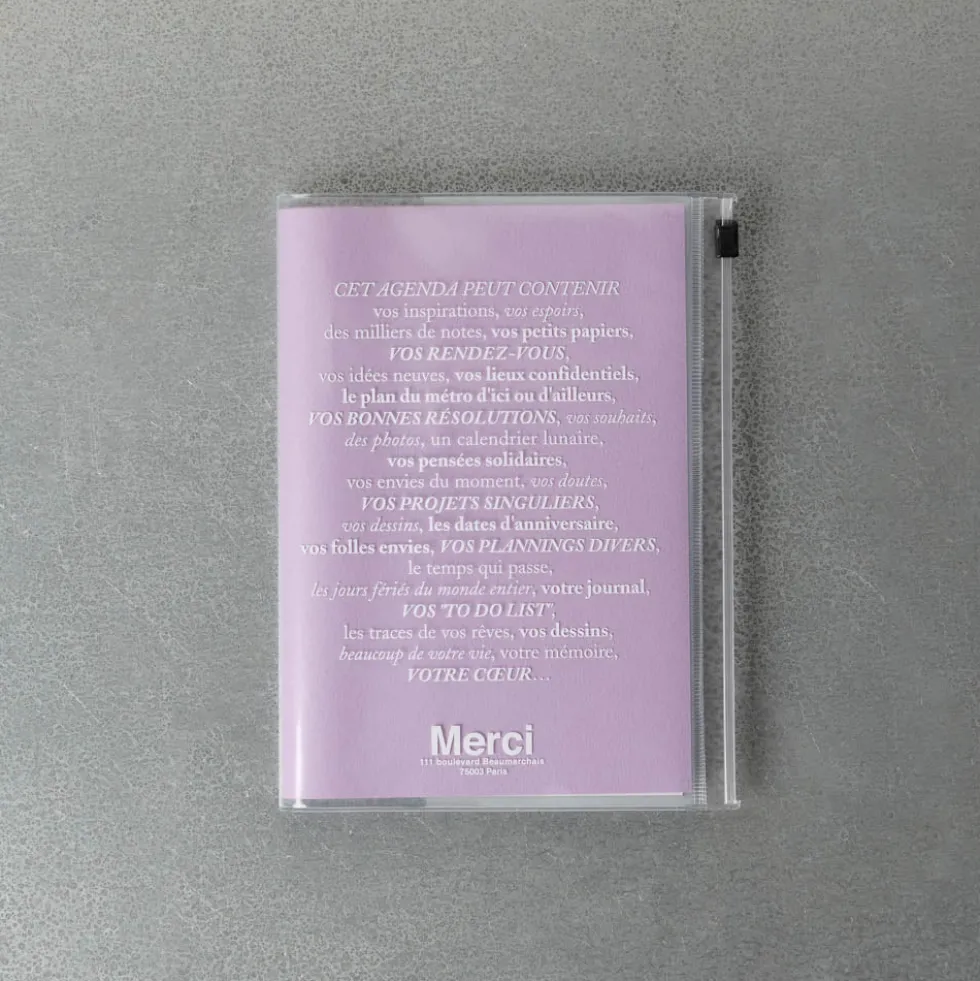Agenda Merci Oct. 2026 - Déc. 2027 - Lavande