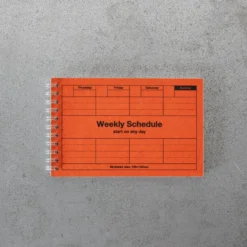 Agenda Weekly Schedule - Orange