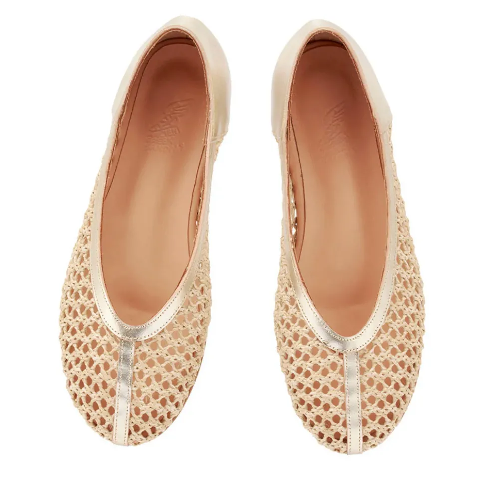 Ancient Greek Sandals - Ballerines Aeropi - Naturel & Platine
