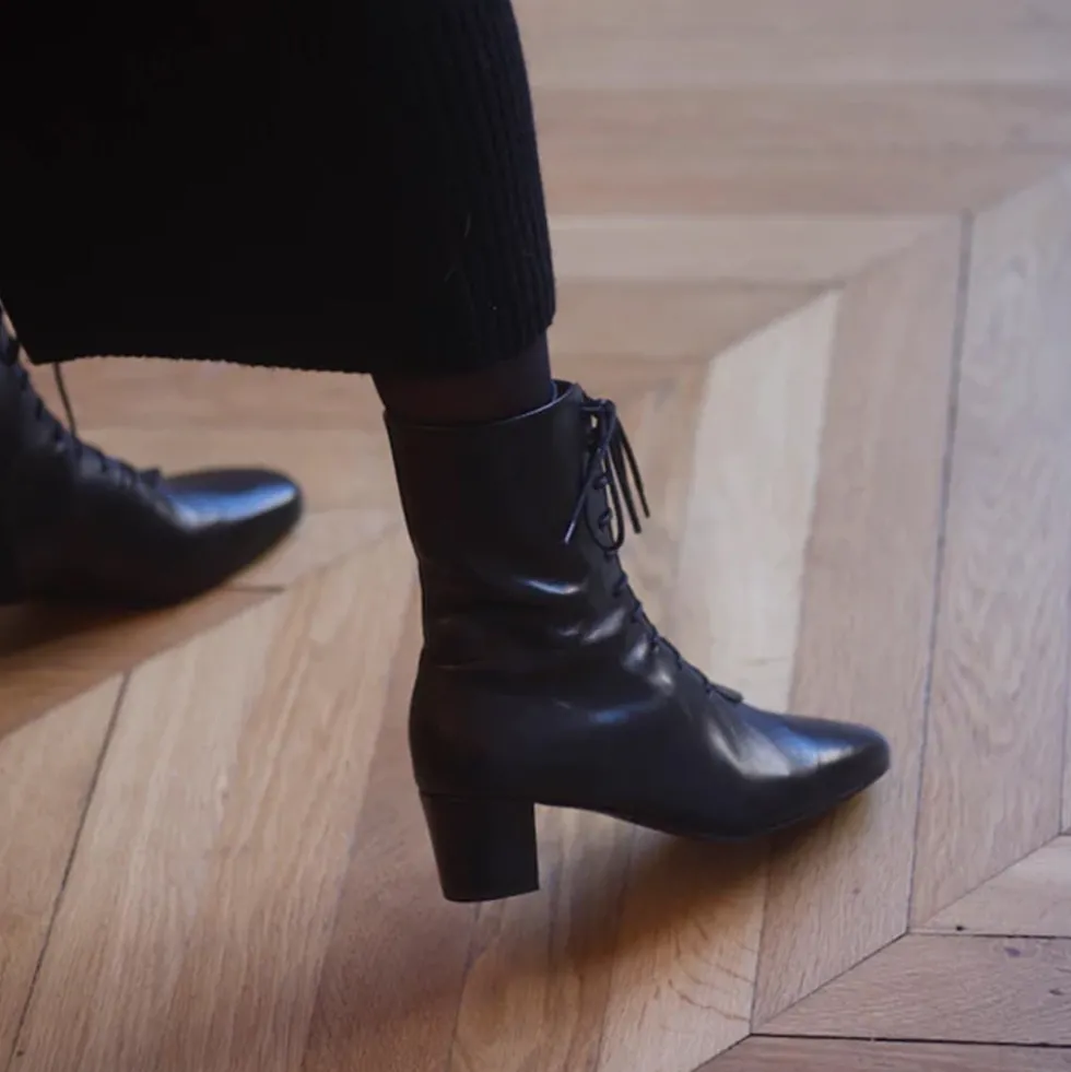 Anne Thomas - Bottes Pavlova - Noir Calf