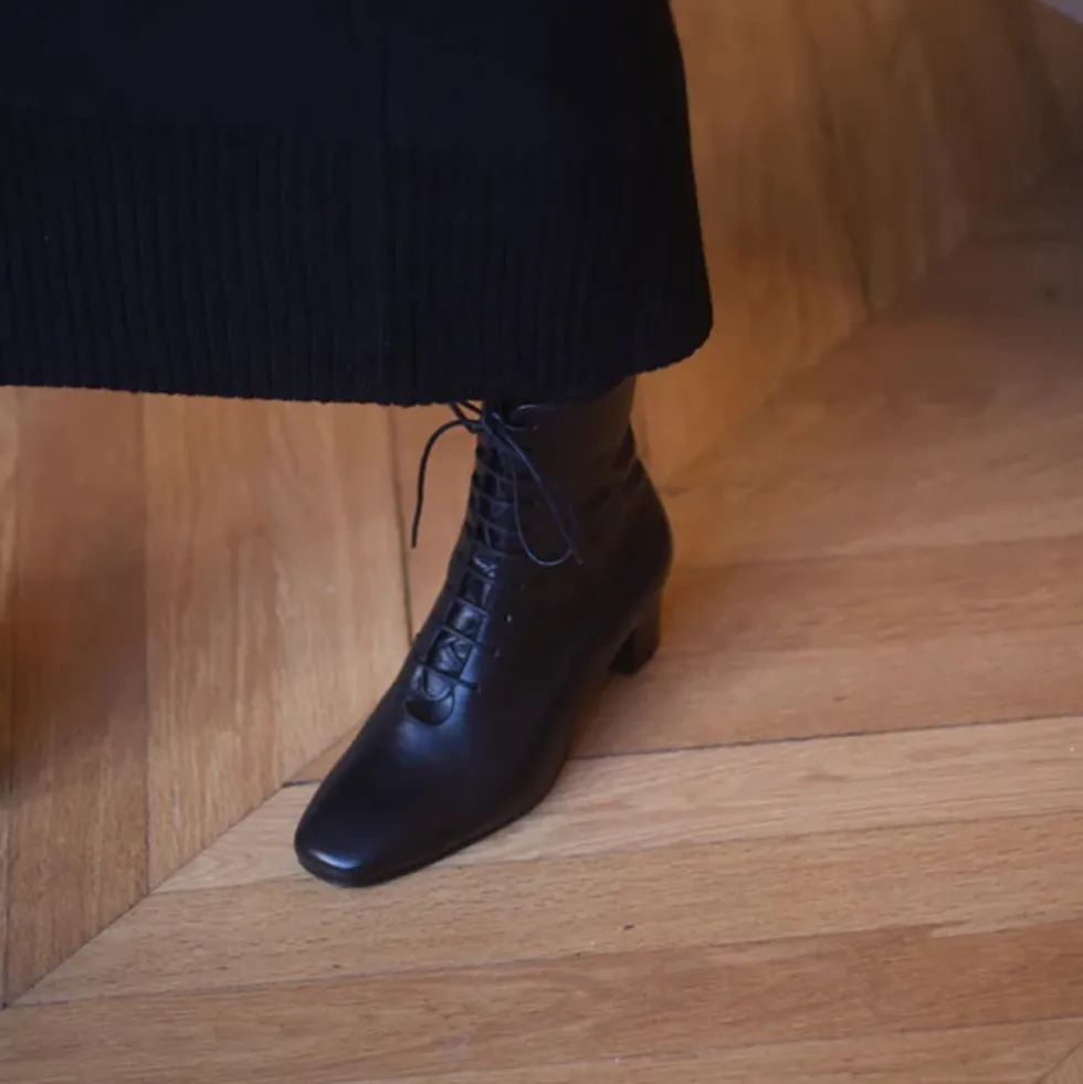 Anne Thomas - Bottes Pavlova - Noir Calf