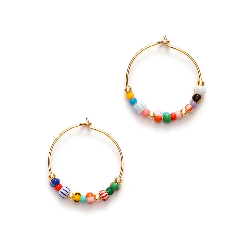 Anni Lu - Boucles d'oreilles Golden Alaia - Rainbow