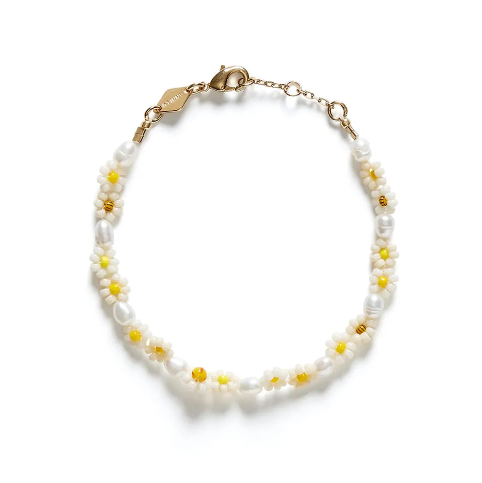 Anni Lu - Bracelet Daisy Flower - Pearl Yellow