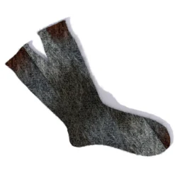 Anonymous ISM - Chaussettes Mohair Rib Crew - Gris 70