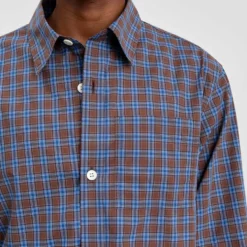 Another Aspect - Chemise 4.0 - Marron Bleu Check