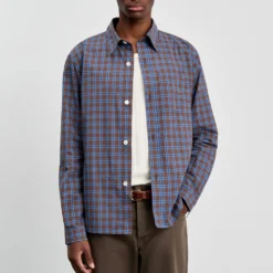 Another Aspect - Chemise 4.0 - Marron Bleu Check