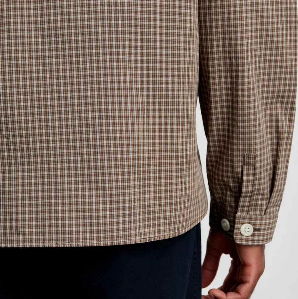 Another Aspect - Chemise Zip 1.0 - Khaki Marron Check