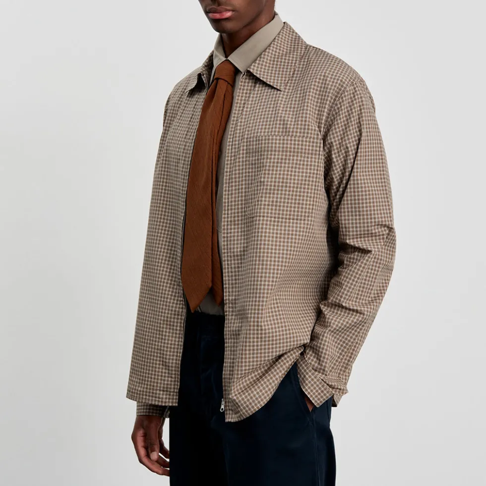 Another Aspect - Chemise Zip 1.0 - Khaki Marron Check