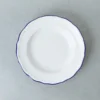Assiette creuse Marina - Blanc et bleu