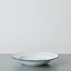 Assiette creuse Marina - Blanc et bleu