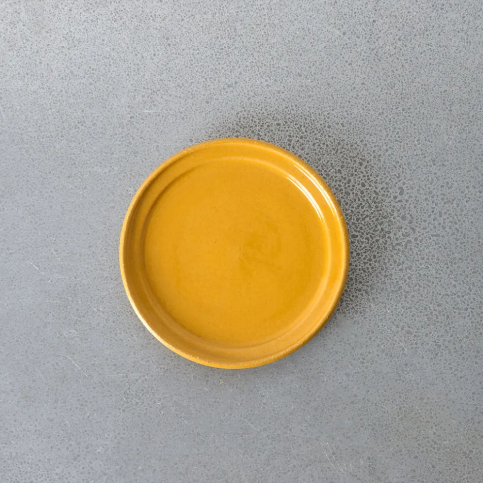 Assiette Dessert Temps - Jaune