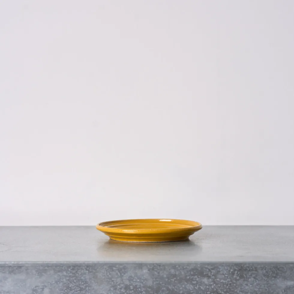 Assiette Dessert Temps - Jaune