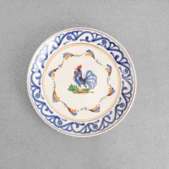 Assiette en faïence - Coq