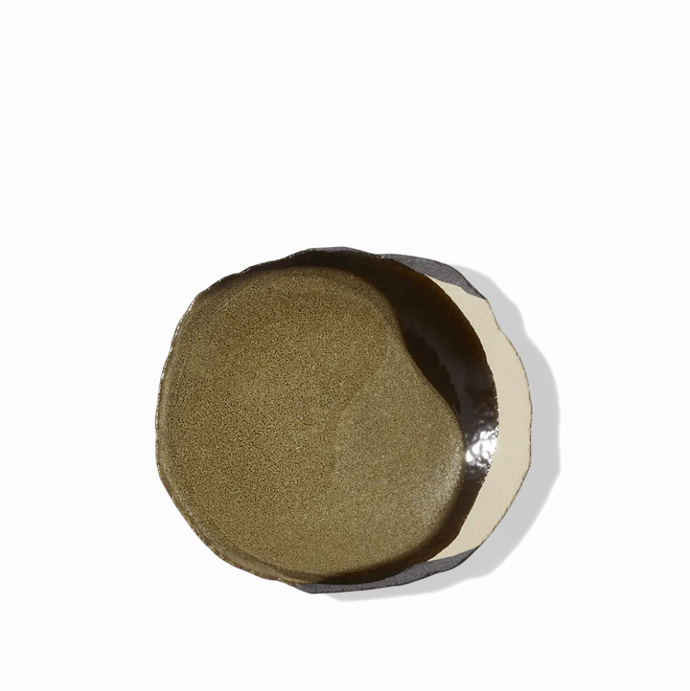 Assiette en grès émaillé Wabi - Seidou Kaki