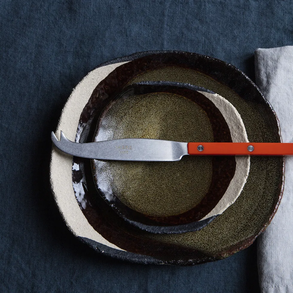 Assiette en grès émaillé Wabi - Seidou Kaki