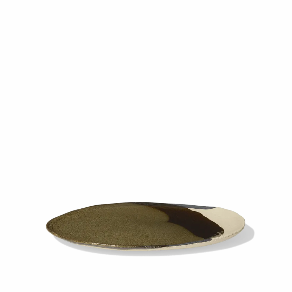Assiette en grès émaillé Wabi - Seidou Kaki