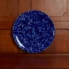Assiette à pizza en faïence - Bleu