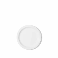 Assiette plate en céramique - Blanc