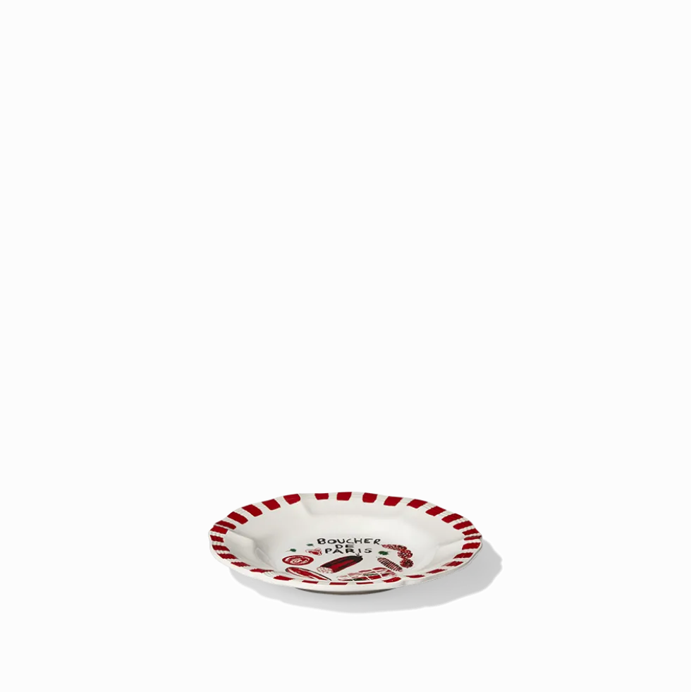 Assiette plate en faïence Boucher