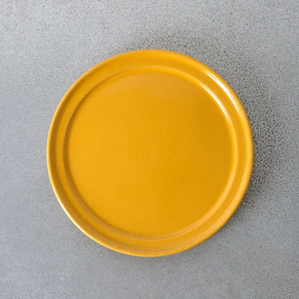 Assiette Temps - Jaune