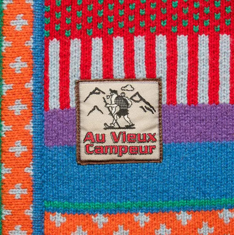 Au Vieux Campeur - Cardigan Nicole - Bleu & Rouge