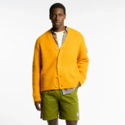Au Vieux Campeur - Cardigan Yvon - Jaune Moutarde
