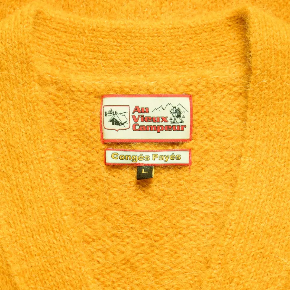 Au Vieux Campeur - Cardigan Yvon - Jaune Moutarde