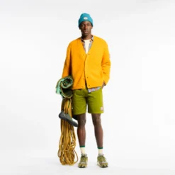 Au Vieux Campeur - Cardigan Yvon - Jaune Moutarde