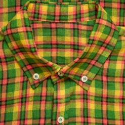 Au Vieux Campeur - Chemise Elmer à Carreaux - Vert Jaune & Rose