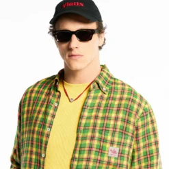 Au Vieux Campeur - Chemise Elmer à Carreaux - Vert Jaune & Rose