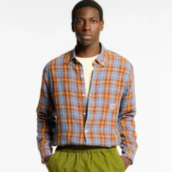 Au Vieux Campeur - Chemise Elmer à Carreaux - Marron Bleu & Jaune
