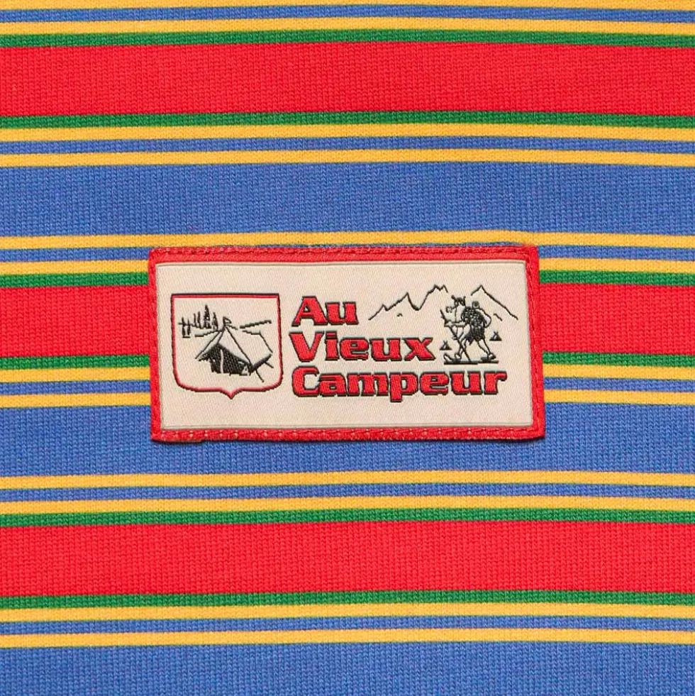 Au Vieux Campeur - Polo Roger à rayures - Vert Rouge & Bleu