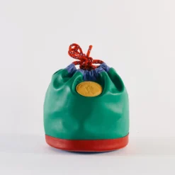 Au Vieux Campeur - Sac Grimpeur en cuir - Vert Rouge & Bleu