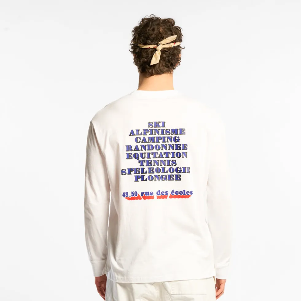 Au Vieux Campeur - T-shirt Manches Longues Couverture 1976 - Blanc