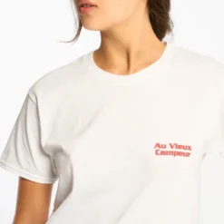 Au Vieux Campeur - T-shirt Manches Courtes Plans - Blanc