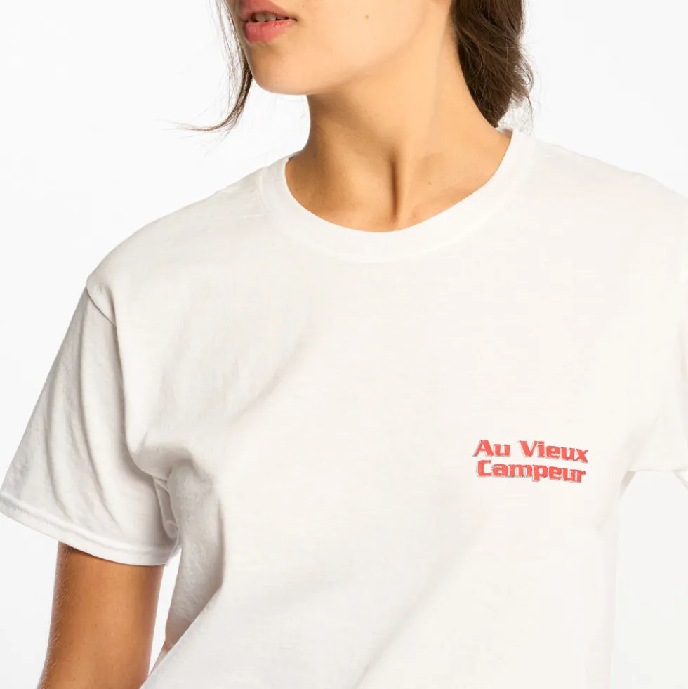 Au Vieux Campeur - T-shirt Manches Courtes Plans - Blanc