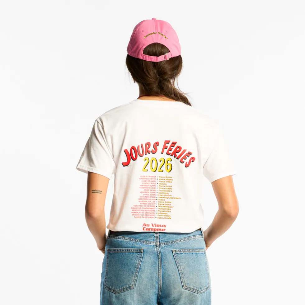 Au Vieux Campeur - T-shirt Manches Courtes Jours Feries 2026 - Blanc