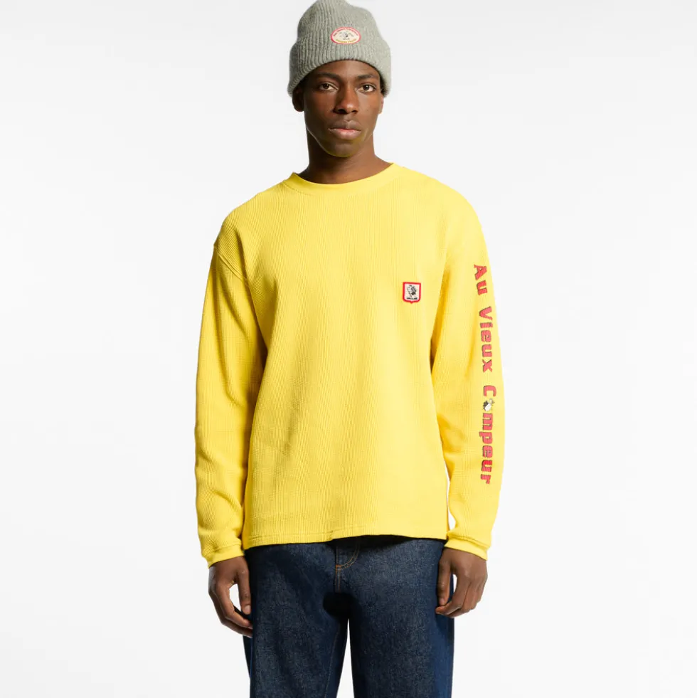 Au Vieux Campeur - T-shirt Manches Longues Aravis - Jaune