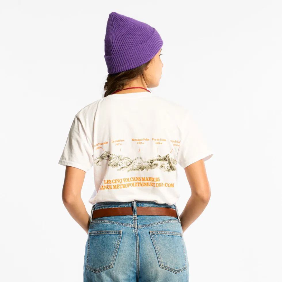 Au Vieux Campeur - T-shirt Manches Courtes Volcans - Blanc