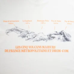 Au Vieux Campeur - T-shirt Manches Courtes Volcans - Blanc