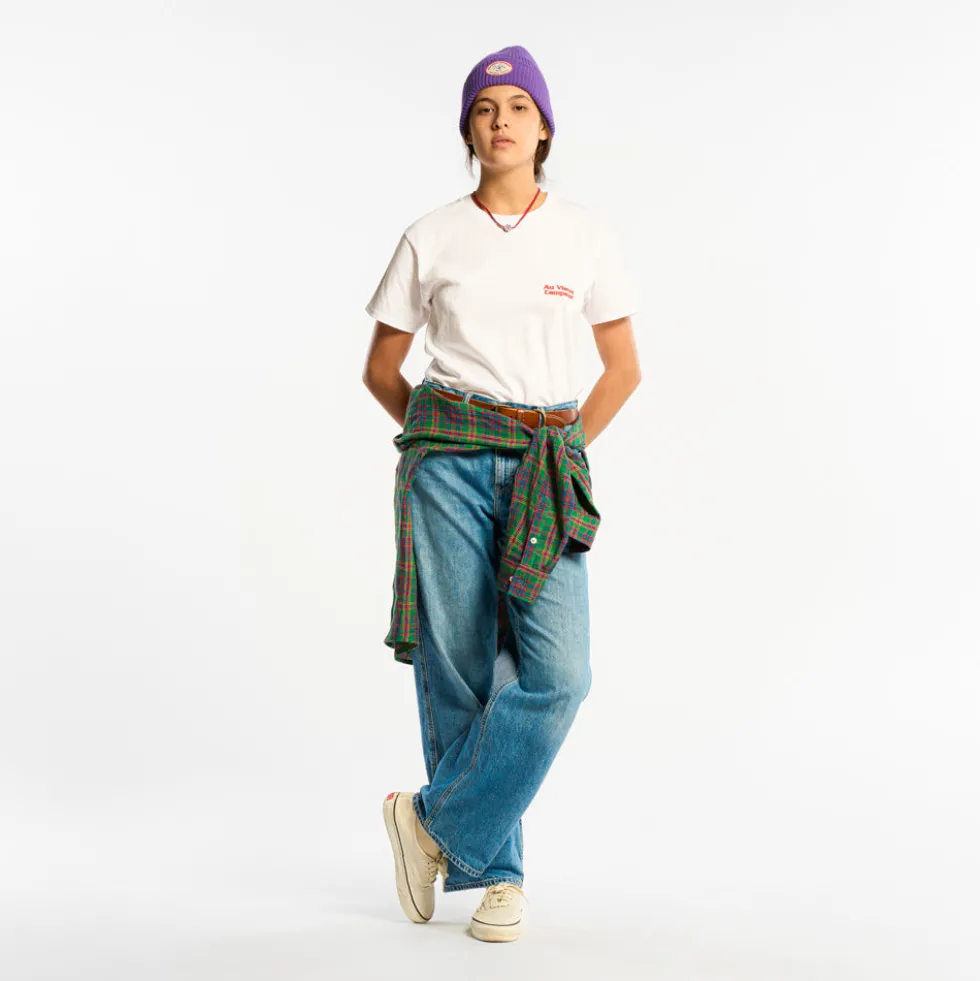 Au Vieux Campeur - T-shirt Manches Courtes Volcans - Blanc