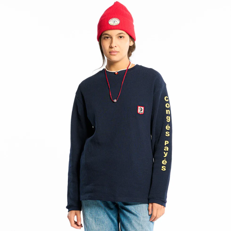 Au Vieux Campeur - T-shirt Manches Longues Aravis - Marine