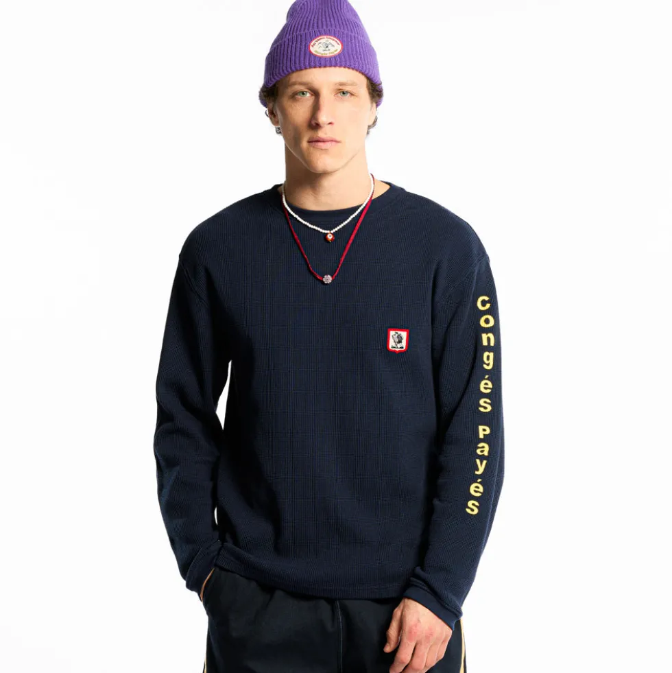 Au Vieux Campeur - T-shirt Manches Longues Aravis - Marine
