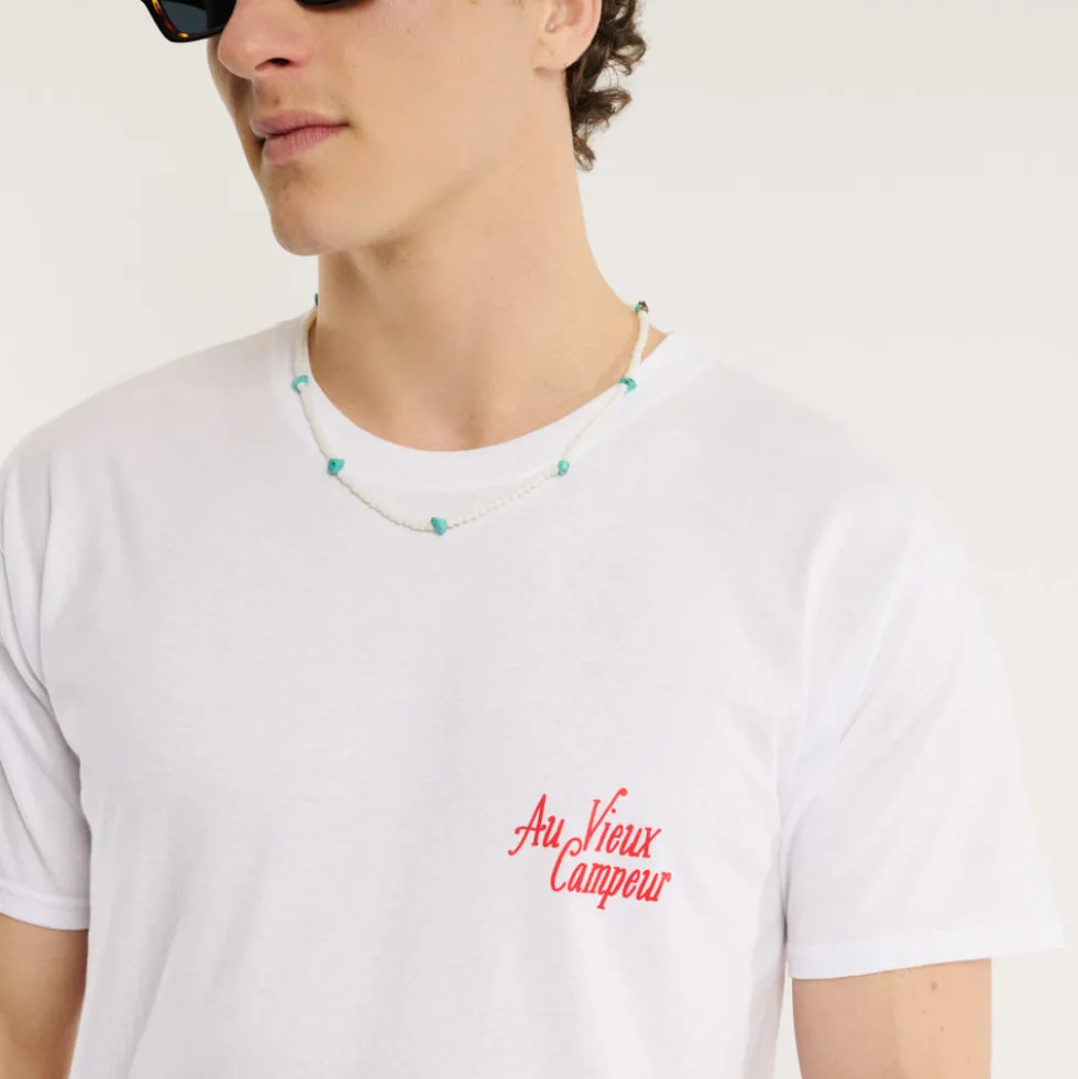 Au Vieux Campeur - T-shirt Montagne - Blanc