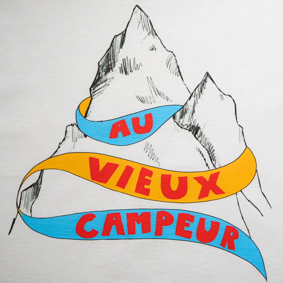 Au Vieux Campeur - T-shirt Montagne - Blanc