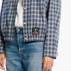 Au Vieux Campeur - Veste à carreaux Claude - Bleu & Blanc