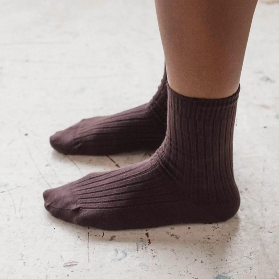 Baserange - Chaussettes Mi-Hautes Côtelées - Tactile