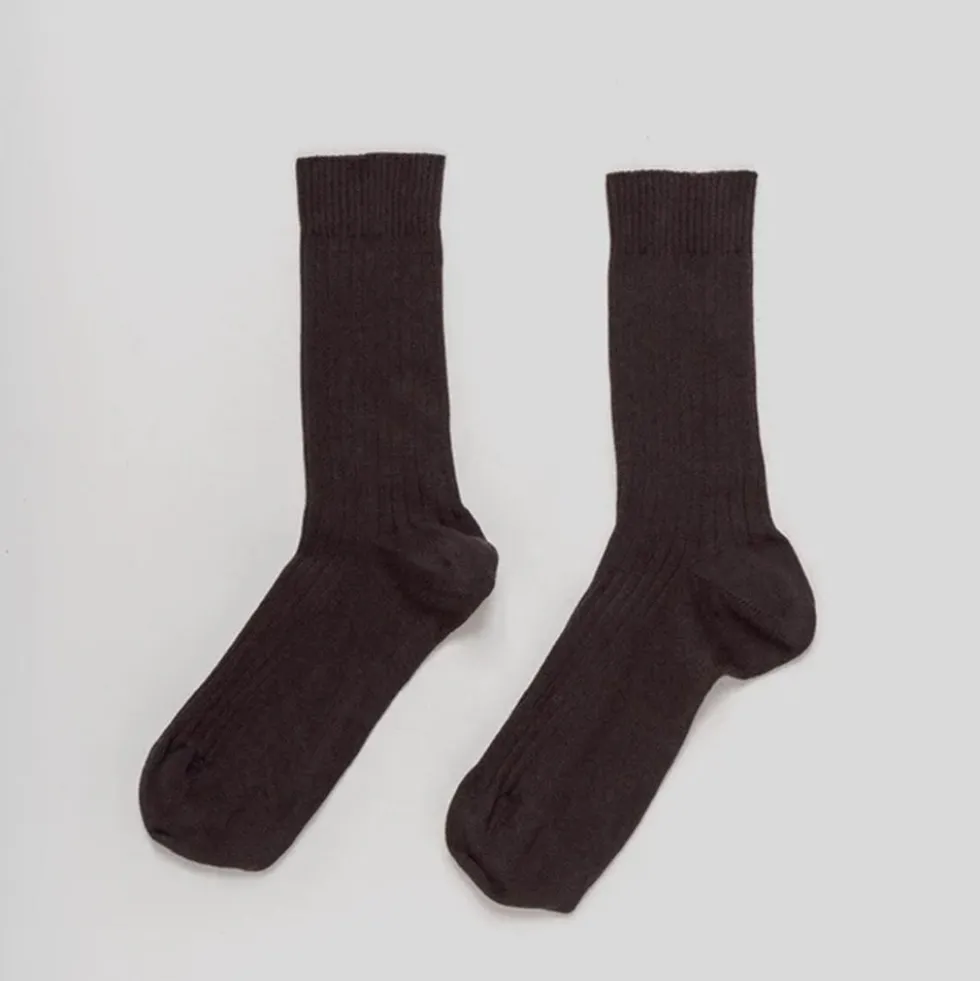 Baserange - Chaussettes Mi-Hautes Côtelées - Tactile