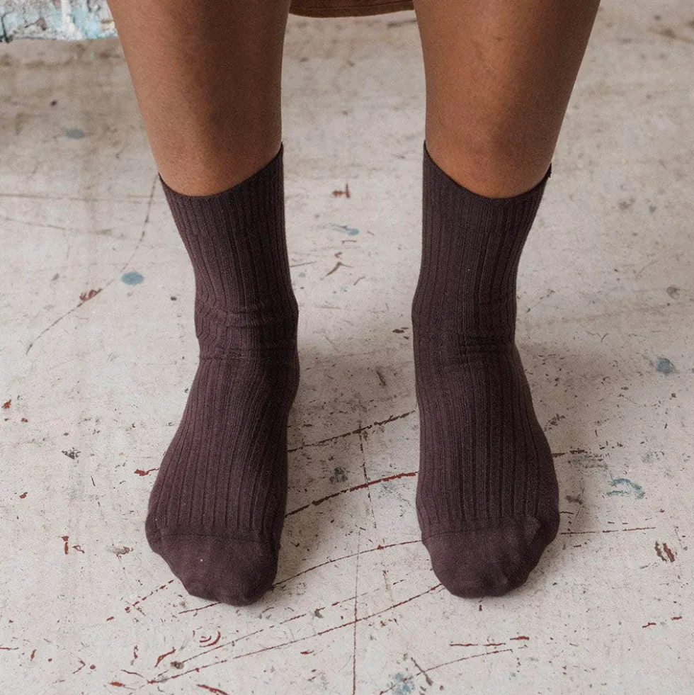 Baserange - Chaussettes Mi-Hautes Côtelées - Tactile